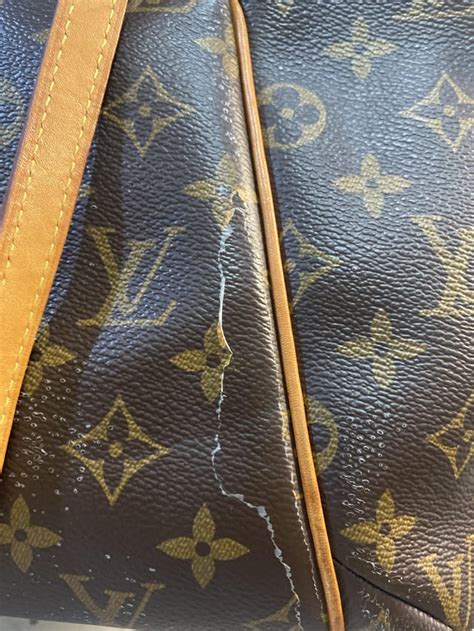 louis vuitton canvas coating peeling|canvas peel out purse.